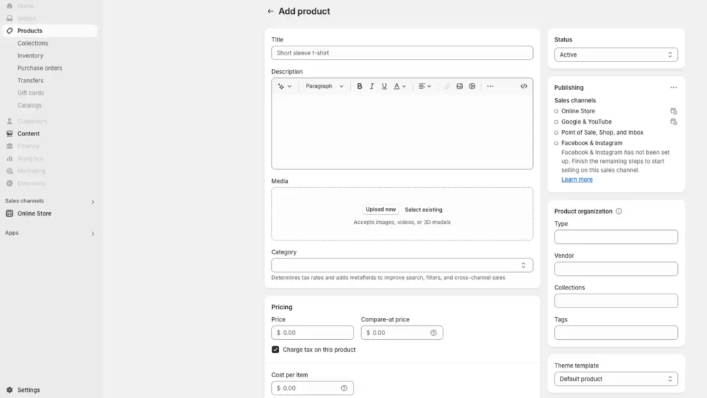 Add Products and Collections to your Shopify Store
