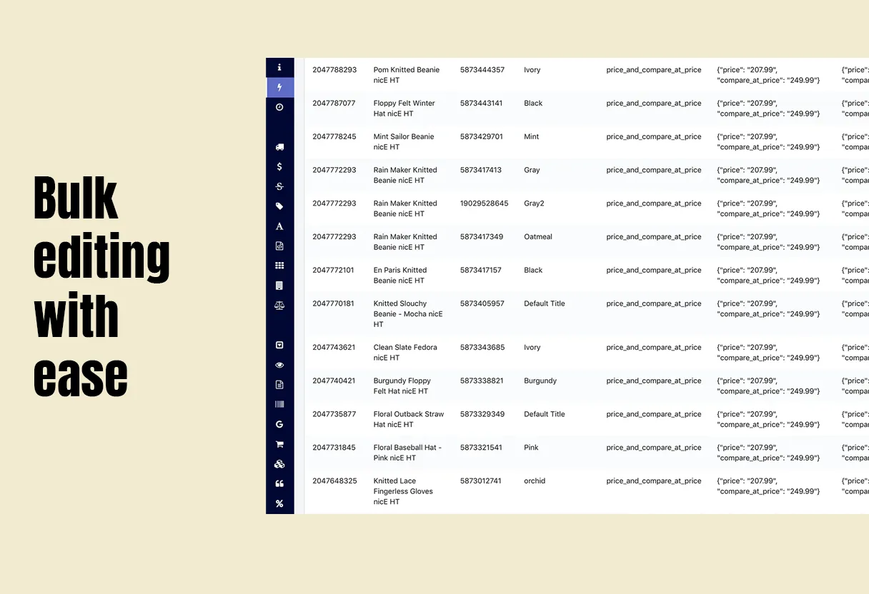 Bulk edit product using Hextom Bulk Product Edit Shopify App