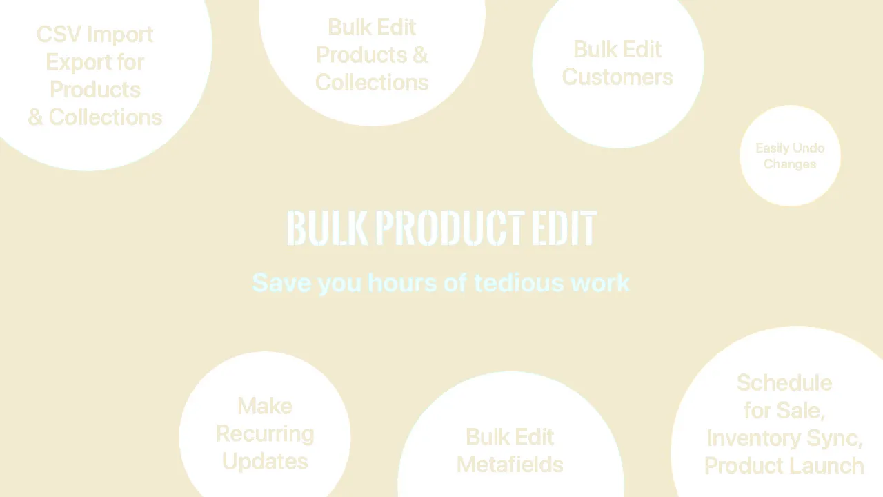 Hextom - Bulk Product Edit Features for Shopify