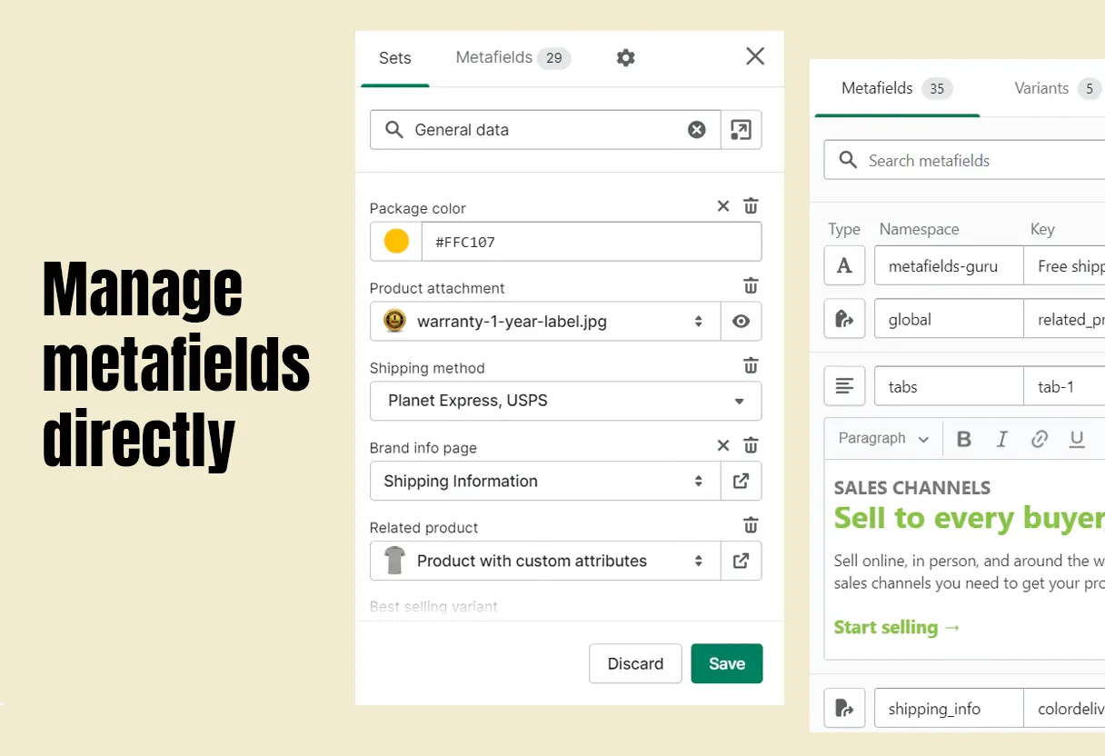 Metafields Guru extension