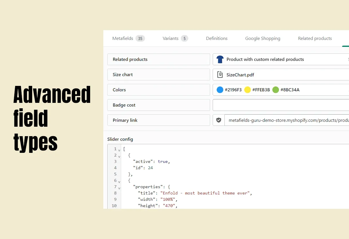 Metafields Guru advanced functionality for bulk product uploads
