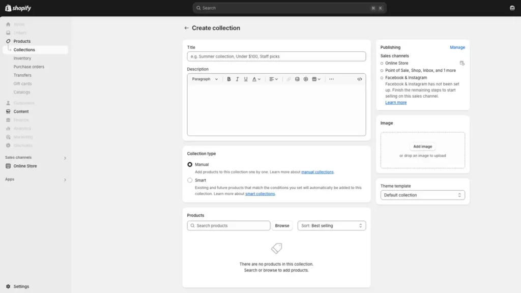 Adding a Shopify Collection to your store