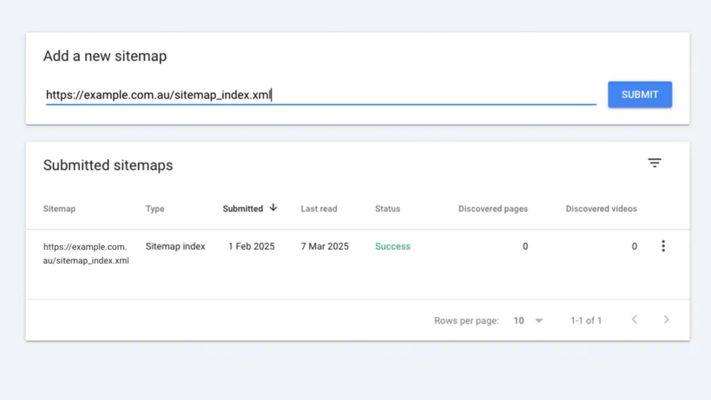 Submit your Shopify site url to Google Search Console to manage your Shopify SEO