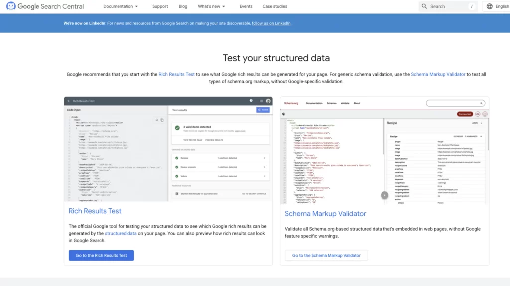 Testing schema on your website